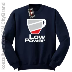 LOW POWER - Bluza męska standard bez kaptura granat 