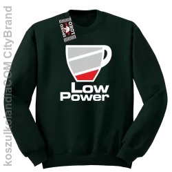 LOW POWER - Bluza męska standard bez kaptura butelkowa 