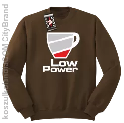 LOW POWER - Bluza męska standard bez kaptura brąz 