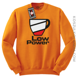 LOW POWER - Bluza męska standard bez kaptura pomarańcz 