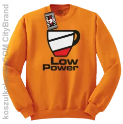 LOW POWER - Bluza męska standard bez kaptura pomarańcz 