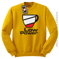 LOW POWER - Bluza męska standard bez kaptura żółta 
