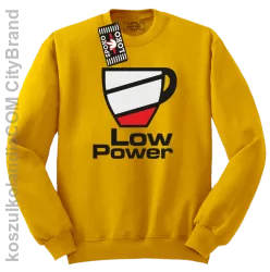 LOW POWER - Bluza męska standard bez kaptura żółta 