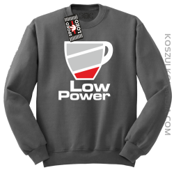 LOW POWER - Bluza męska standard bez kaptura szara 