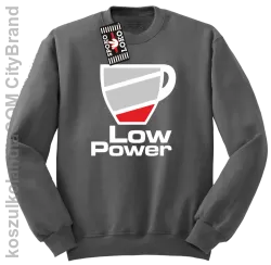 LOW POWER - Bluza męska standard bez kaptura szara 