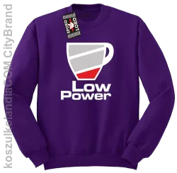 LOW POWER - Bluza męska standard bez kaptura fiolet 