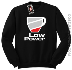 LOW POWER - Bluza męska standard bez kaptura czarna 