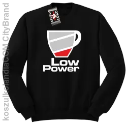 LOW POWER - Bluza męska standard bez kaptura czarna 