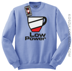 LOW POWER - Bluza męska standard bez kaptura błękit 