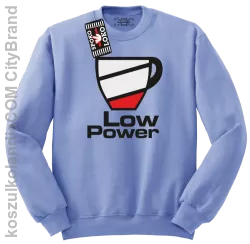 LOW POWER - Bluza męska standard bez kaptura błękit 