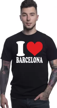 I LOVE BARCELONA - koszulka męska