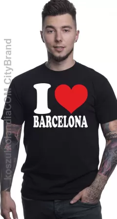 I LOVE BARCELONA - koszulka męska