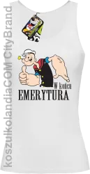 POPEYE w Końcu emerytura - Top damski biały 