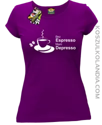 Bez Espresso Mam Depresso - Koszulka damska fiolet