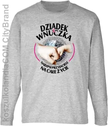 Dziadek i Wnuczka - Najlepsi przyjaciele na całe życie - Longsleeve dziecięcy  melanż 