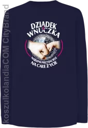 Dziadek i Wnuczka - Najlepsi przyjaciele na całe życie - Longsleeve dziecięcy  granat