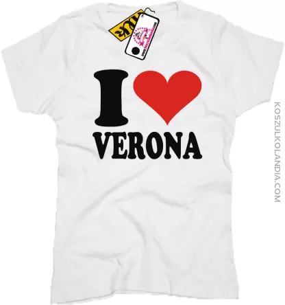 I LOVE VERONA - koszulka damska 1 koszulki z nadrukiem nadruk