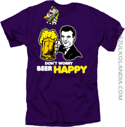 DONT WORRY BEER HAPPY - Koszulka męska fiolet