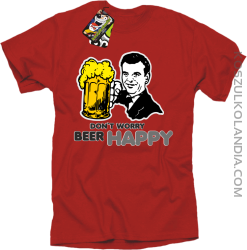 DONT WORRY BEER HAPPY - Koszulka męska red