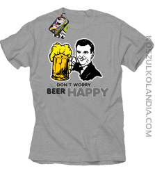 DONT WORRY BEER HAPPY - Koszulka męska melanż