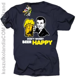 DONT WORRY BEER HAPPY - Koszulka męska granat