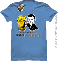 DONT WORRY BEER HAPPY - Koszulka męska błękit
