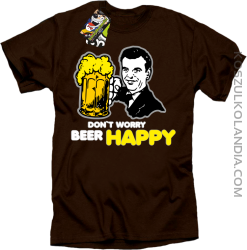 DONT WORRY BEER HAPPY - Koszulka męska brąz