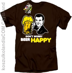 DONT WORRY BEER HAPPY - Koszulka męska brąz