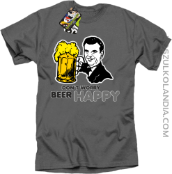 DONT WORRY BEER HAPPY - Koszulka męska szara