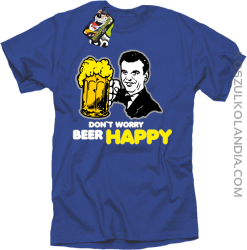 DONT WORRY BEER HAPPY - Koszulka męska royal