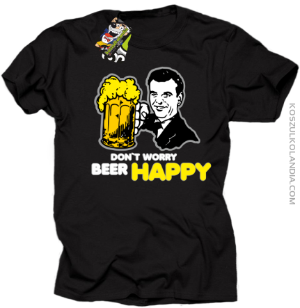 DONT WORRY BEER HAPPY - Koszulka męska czarny