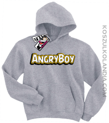Angryboy - modna dziecięca bluza z kapturem - melanżowy