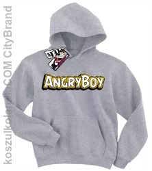 Angryboy - modna dziecięca bluza z kapturem - melanżowy