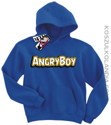 Angryboy - modna dziecięca bluza z kapturem - niebieski