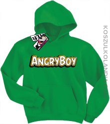 Angryboy - modna dziecięca bluza z kapturem - zielony