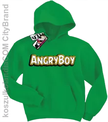 Angryboy - modna dziecięca bluza z kapturem - zielony