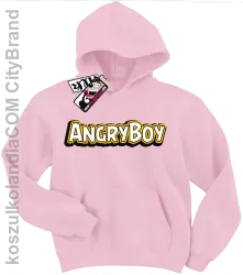 Angryboy - modna dziecięca bluza z kapturem - różowy