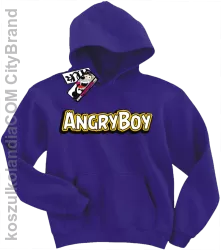 Angryboy - modna dziecięca bluza z kapturem - fioletowy