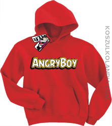 Angryboy - modna dziecięca bluza z kapturem - czerwony