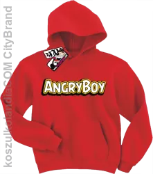 Angryboy - modna dziecięca bluza z kapturem - czerwony