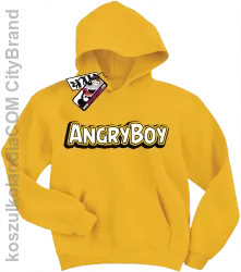 Angryboy - modna dziecięca bluza z kapturem - żółty