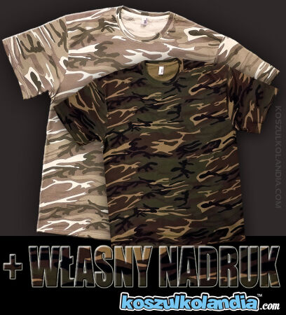 Anvil Camouflage MORO Wojskowe T-shirt Heavyweight - koszulka męska + opcja własny nadruk