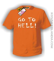 Koszulka męska GO TO HELL! pomarańczowa