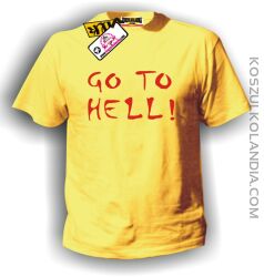 Koszulka męska GO TO HELL! żółta