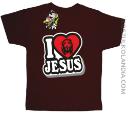I love Jesus StickStyle - Koszulka Dziecięca - Brązowy