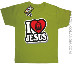 I love Jesus StickStyle - Koszulka Dziecięca - Kiwi