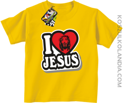 I love Jesus StickStyle - Koszulka Dziecięca - Żółty