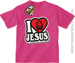 I love Jesus StickStyle - Koszulka Dziecięca - Fuksja Róż