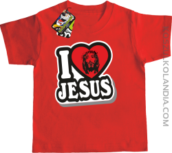 I love Jesus StickStyle - Koszulka Dziecięca - Czerwony