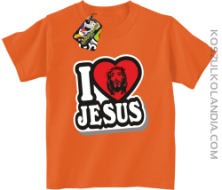 I love Jesus StickStyle - Koszulka Dziecięca - Pomarańczowy